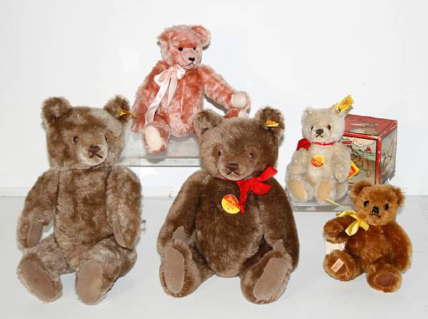 Appraisal: Bear Grouping Assorted Bear ephemera and Steiff issued bears limited