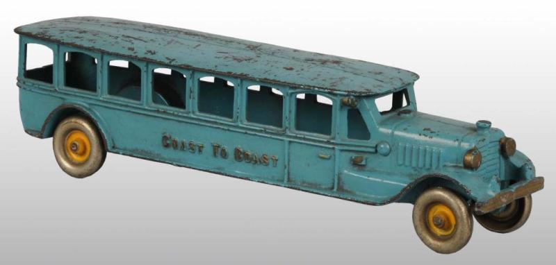 Appraisal: Cast Iron Coast to Coast Bus Toy Description American Embossed