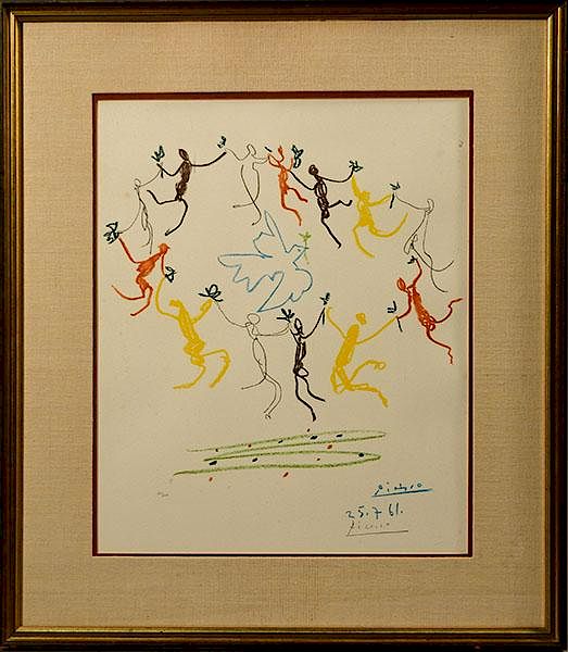 Appraisal: Picasso Signed Lithograph Picasso pencil signed and numbered lithograph La