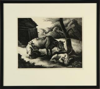 Appraisal: THOMAS HART BENTON - PENCIL SIGNED LITHOGRAPH Thomas Hart Benton