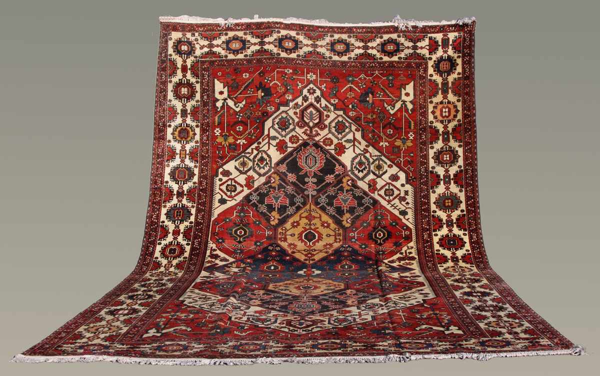 Appraisal: Baktiari Rug Baktiari Rug Old repairs ' x ' ''E