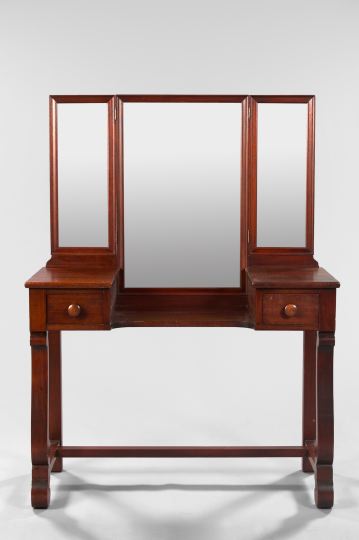 Appraisal: American Empire Revival Mahogany Dressing Table second quarter th century