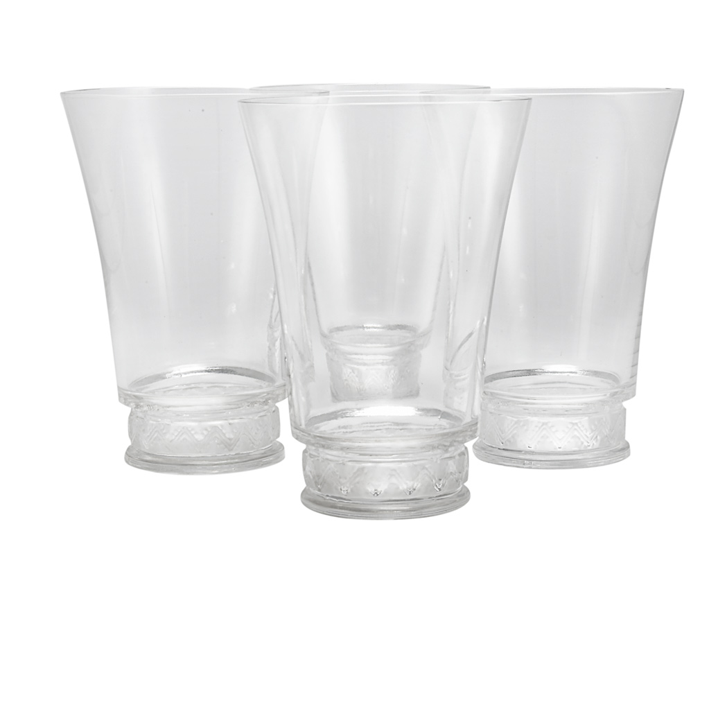 Appraisal: Set of Eleven Lalique Glass Reims Water Goblets Each of