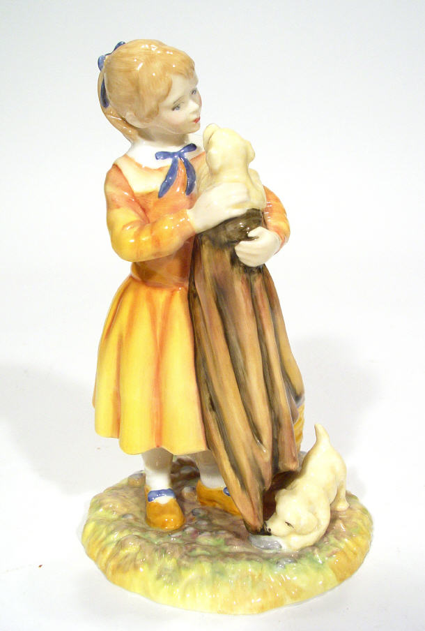 Appraisal: Hand painted Royal Doulton figure group 'Age of Innocence Puppy