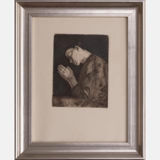 Appraisal: K the Kollwitz German - Betendes Madchen Praying Girl Etching