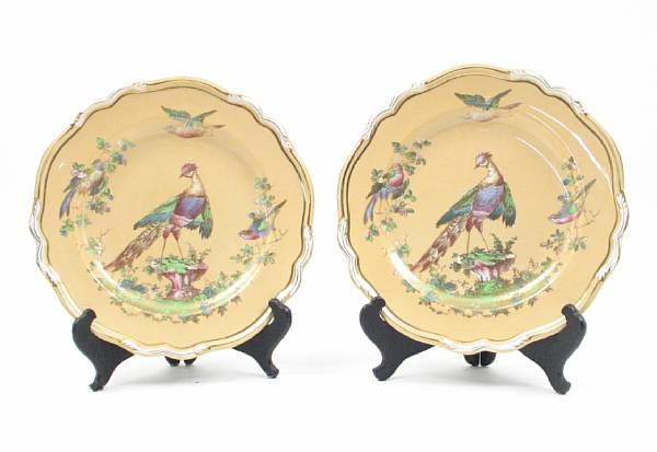 Appraisal: A group of sixteen Spode painted and transfer decorated plates