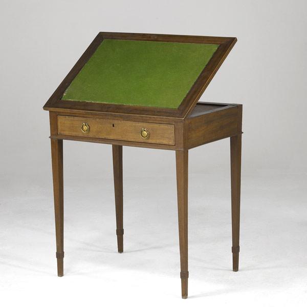 Appraisal: ENGLISH GEORGE III ARCHITECT DESK Mahogany with green felt top