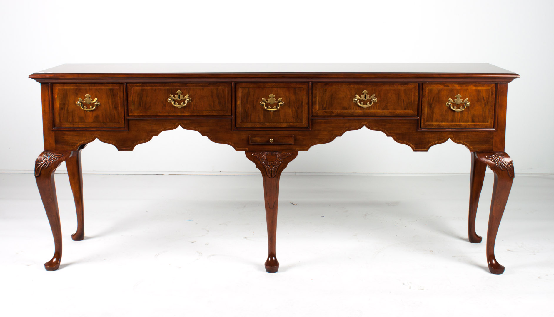 Appraisal: Baker Queen Anne style walnut dresser from the Stately Homes