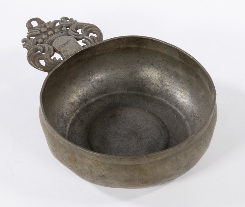 Appraisal: PEWTER PORRINGER BY THOMAS DANFORTH BOARDMAN SHERMAN BOARDMAN Circa American