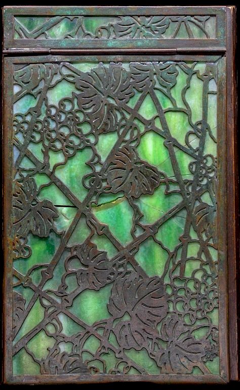 Appraisal: Tiffany Studios Ny Grapevine Pattern Notepad Holder Signed Tiffany Studios