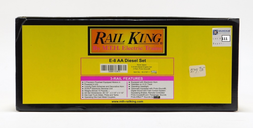 Appraisal: RAIL KING ROCK ISLAND E- AA DIESEL O TRAIN SET