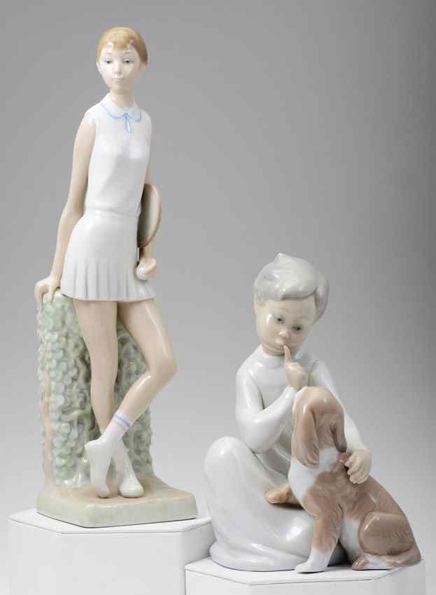 Appraisal: LLADRO PORCELAIN FIGURINES BY VINCENTE MARTINEZ TENNIS PLAYER GIRL issued