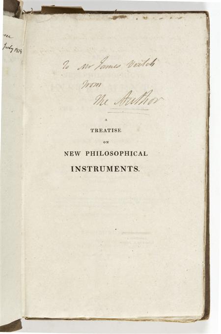 Appraisal: Brewster David A treatise on new philosophical instruments Edinburgh J