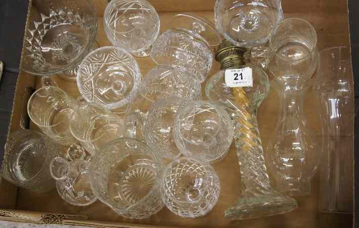 Appraisal: Large Tray of Mixed Glassware Fruit Dishes Brandy Glasses Cream