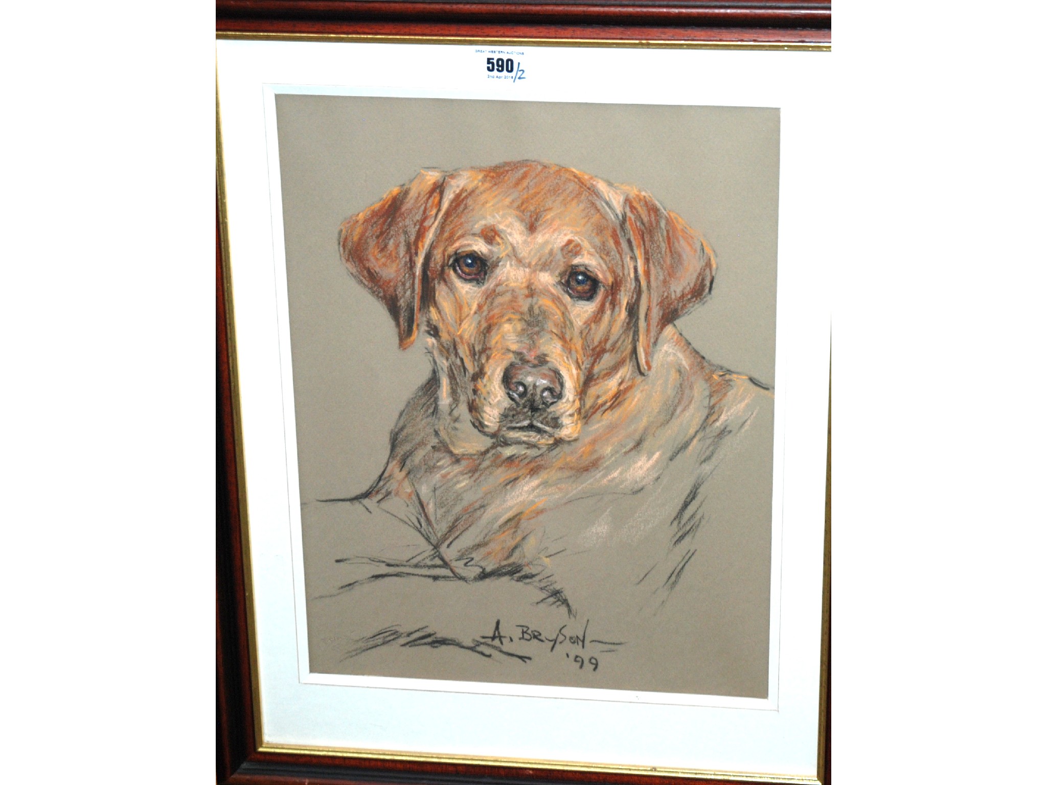 Appraisal: A BRYSON Portrait of a Labrador signed and dated Scottish