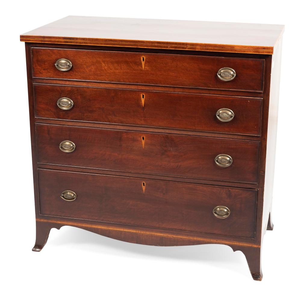 Appraisal: FEDERAL FOUR-DRAWER CHEST MID-ATLANTIC STATES CIRCA HEIGHT WIDTH DEPTH FEDERAL