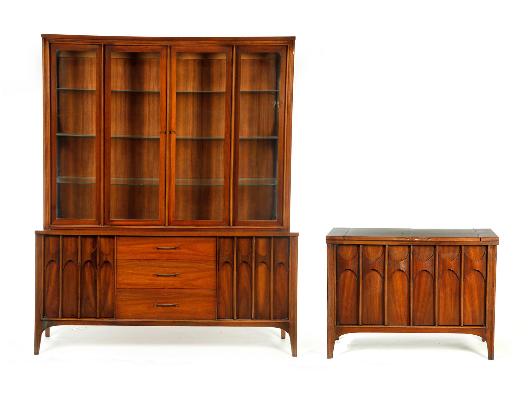 Appraisal: BRASILIA BY BROYHILL BREAKFRONT AND SIDEBOARD American mid th century