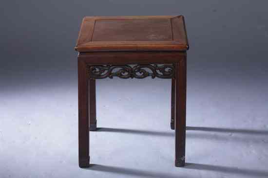 Appraisal: CHINESE ROSEWOOD STOOL - in x in square