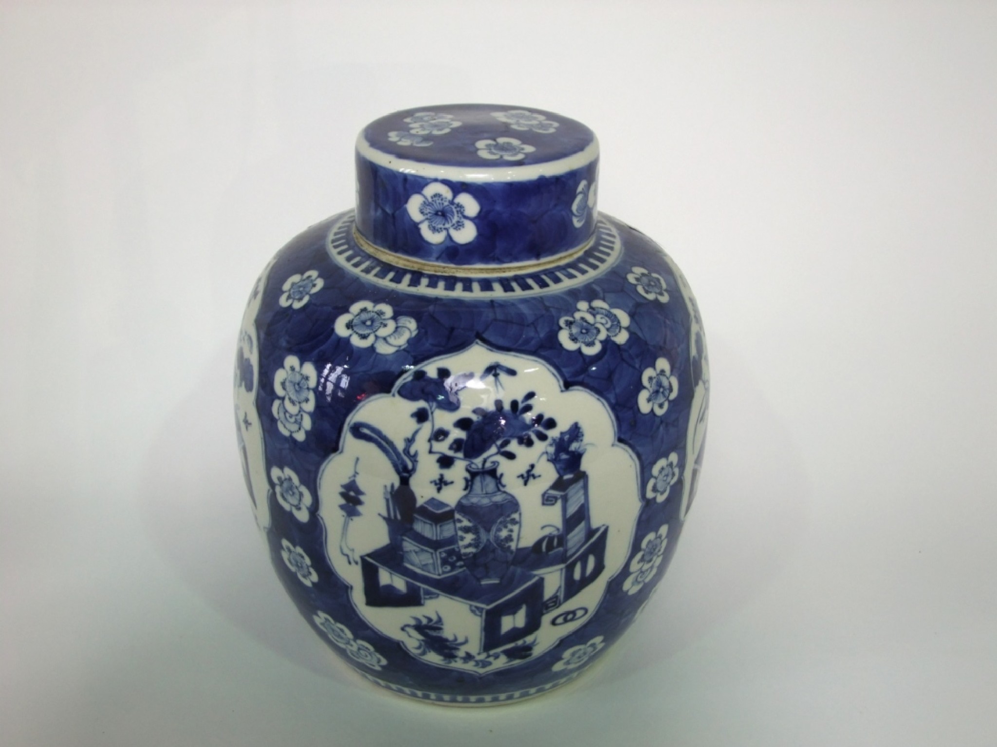 Appraisal: A large th century oriental ginger jar and cover with