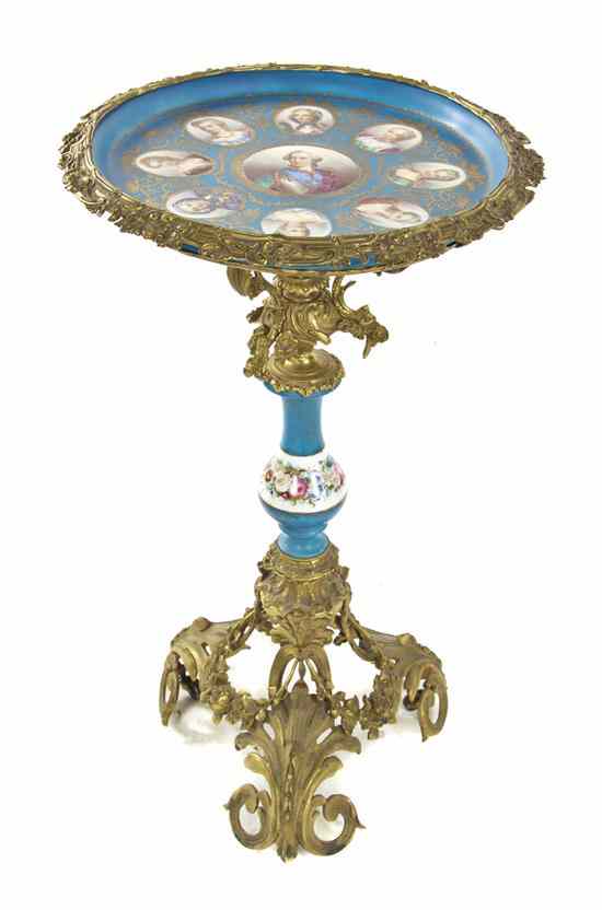 Appraisal: A Sevres Style Porcelain and Gilt Bronze Mounted Gueridon the