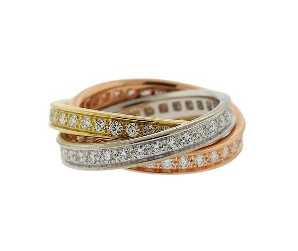 Appraisal: Cartier Trinity K Tri Color Gold Diamond Ring METAL K