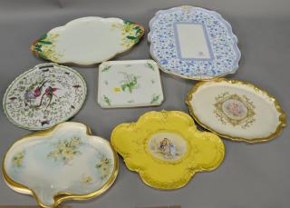 Appraisal: Seven piece porcelain dresser and serving trays to include Royal