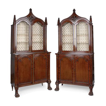 Appraisal: Pair of Regency Style Mahogany Bookcases Estimate -