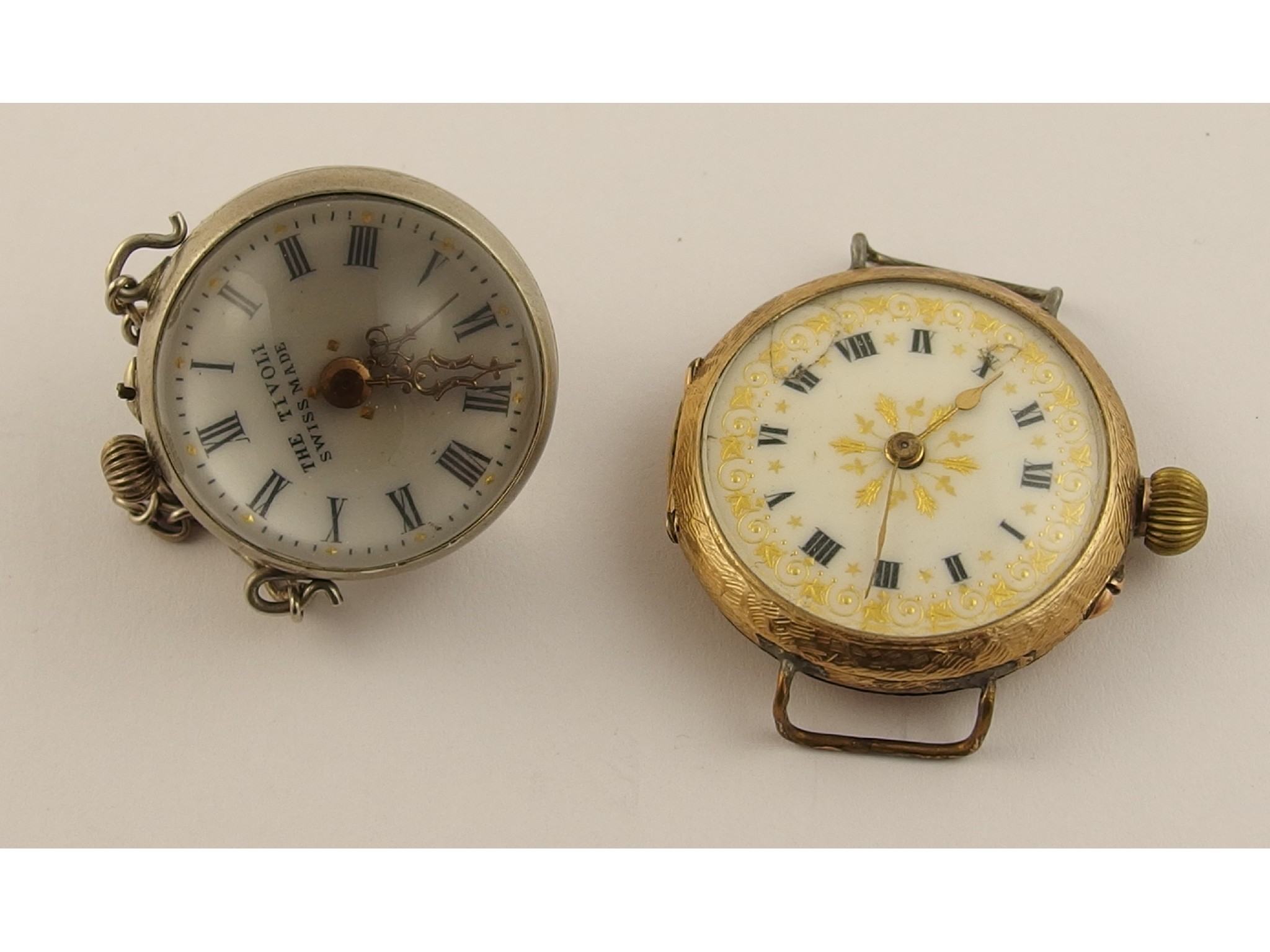 Appraisal: A ct cased ladies watch with decorative dial and a