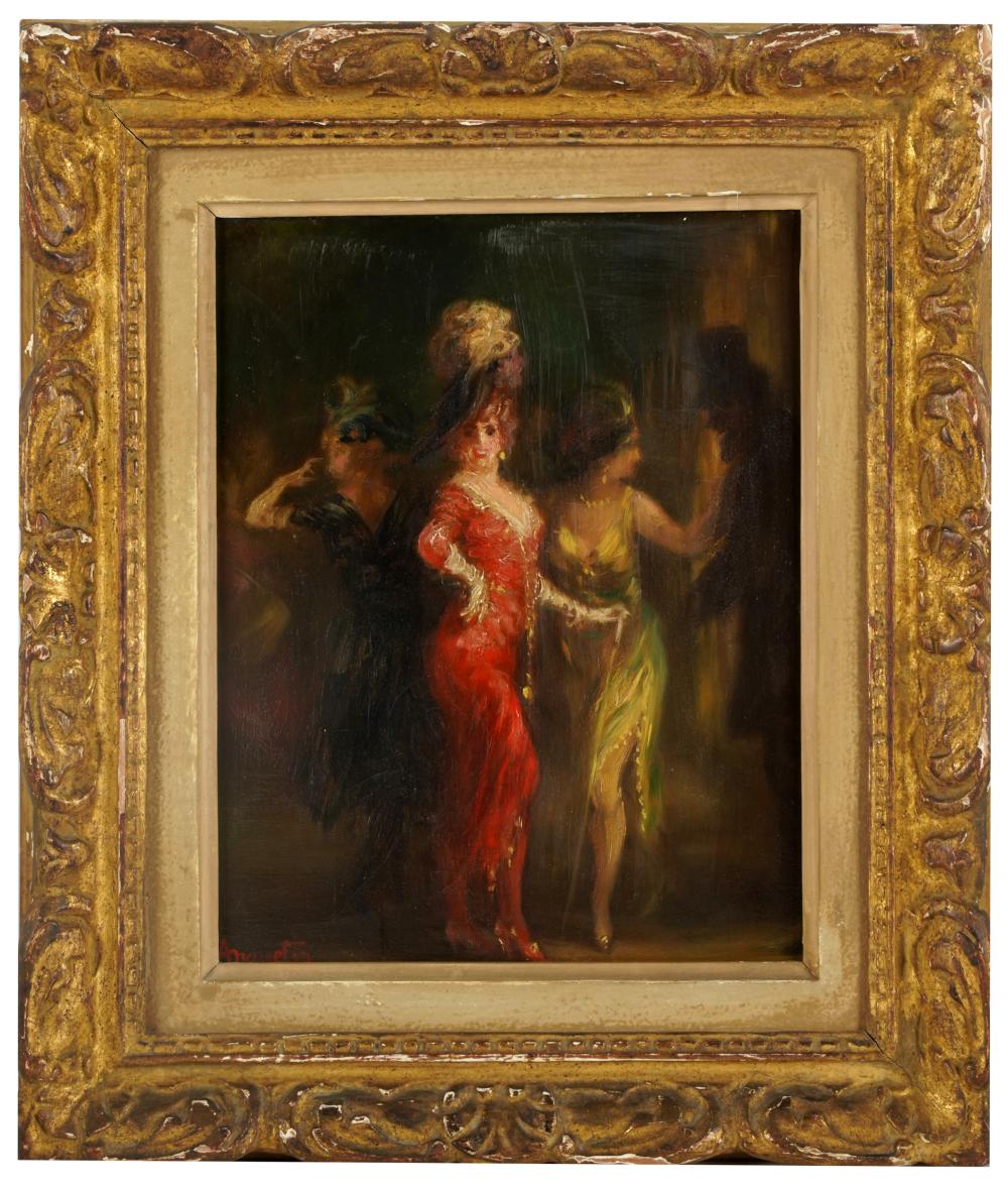 Appraisal: LOUIS ANQUETIN - THREE WOMENoil on canvas signed lower left