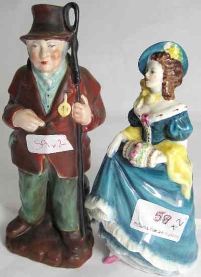 Appraisal: Collection of Coalport figures Judith Ann and Gentleman holding Shephers