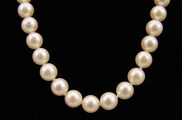 Appraisal: MIKIMOTO CULTURED PEARLS '' strand of - mm cultured pearls