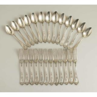 Appraisal: Shreve Sterling Silver Flatware Cleopatra Pattern pieces of Shreve sterling