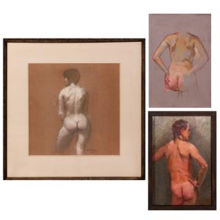 Appraisal: Herbert Steinberg - Three Figural Studies Two oil on canvas