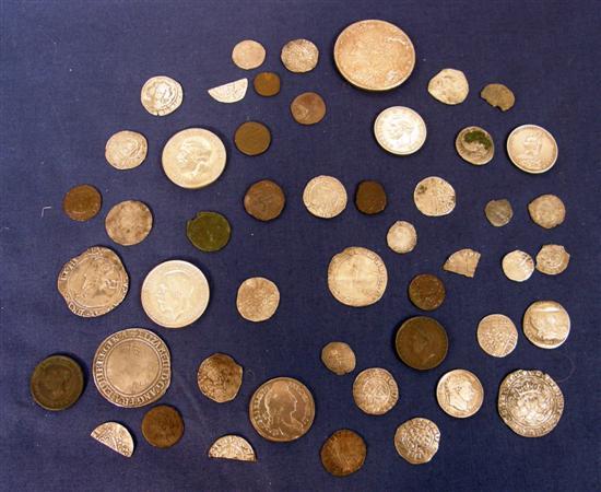 Appraisal: Collection of coins mostly hammered silver and English coins including