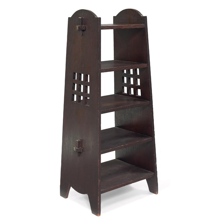 Appraisal: Arts and Crafts magazine stand manufactured by Miller Cabinet Company