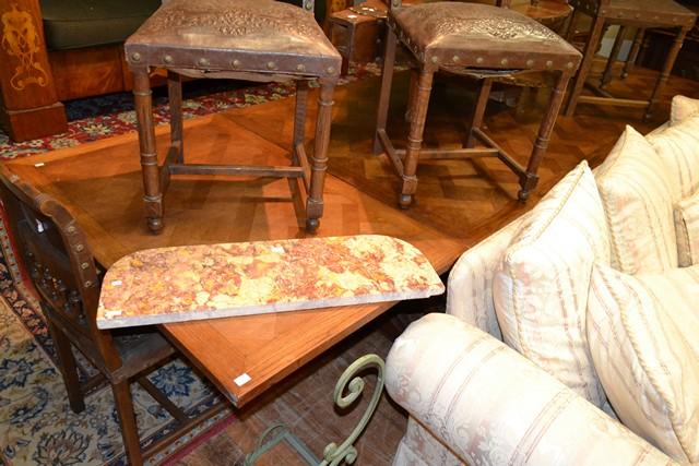 Appraisal: A LARGE FRENCH PARQUETRY EXTENTION DINING TABLE A LARGE FRENCH