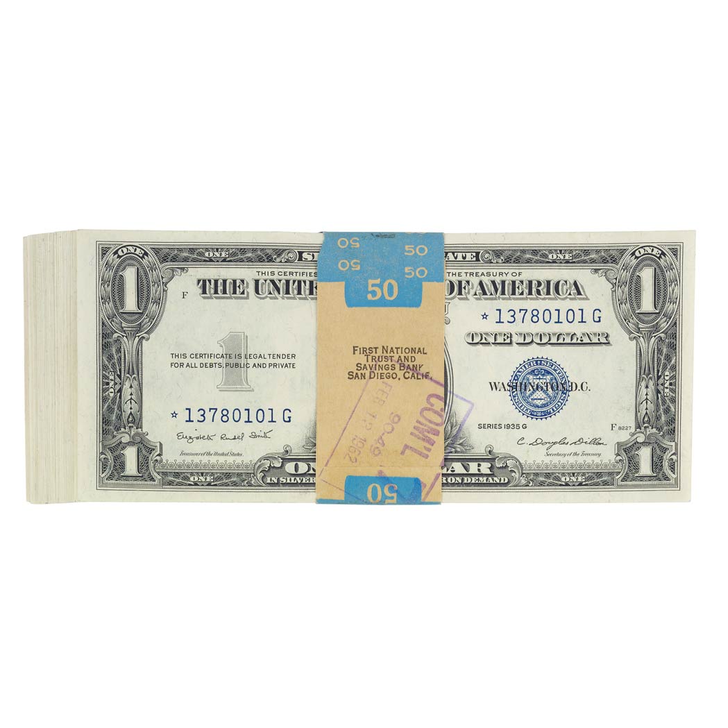 Appraisal: G Silver Certificates Fr Star Notes Choice Uncirculated stack of