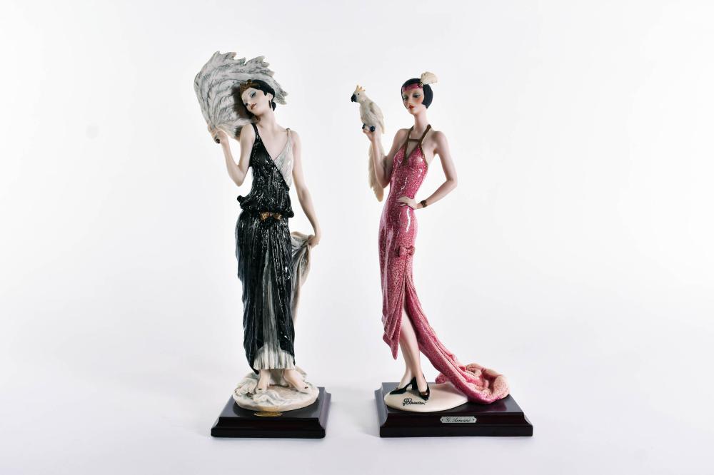 Appraisal: TWO GIUSEPPE ARMANI FLAPPERSMade For Capodimonte marked The first in