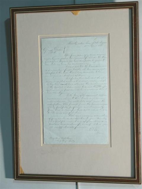 Appraisal: FACSIMILE OF GENERAL ORDER NO BY ROBERT E LEE Framed