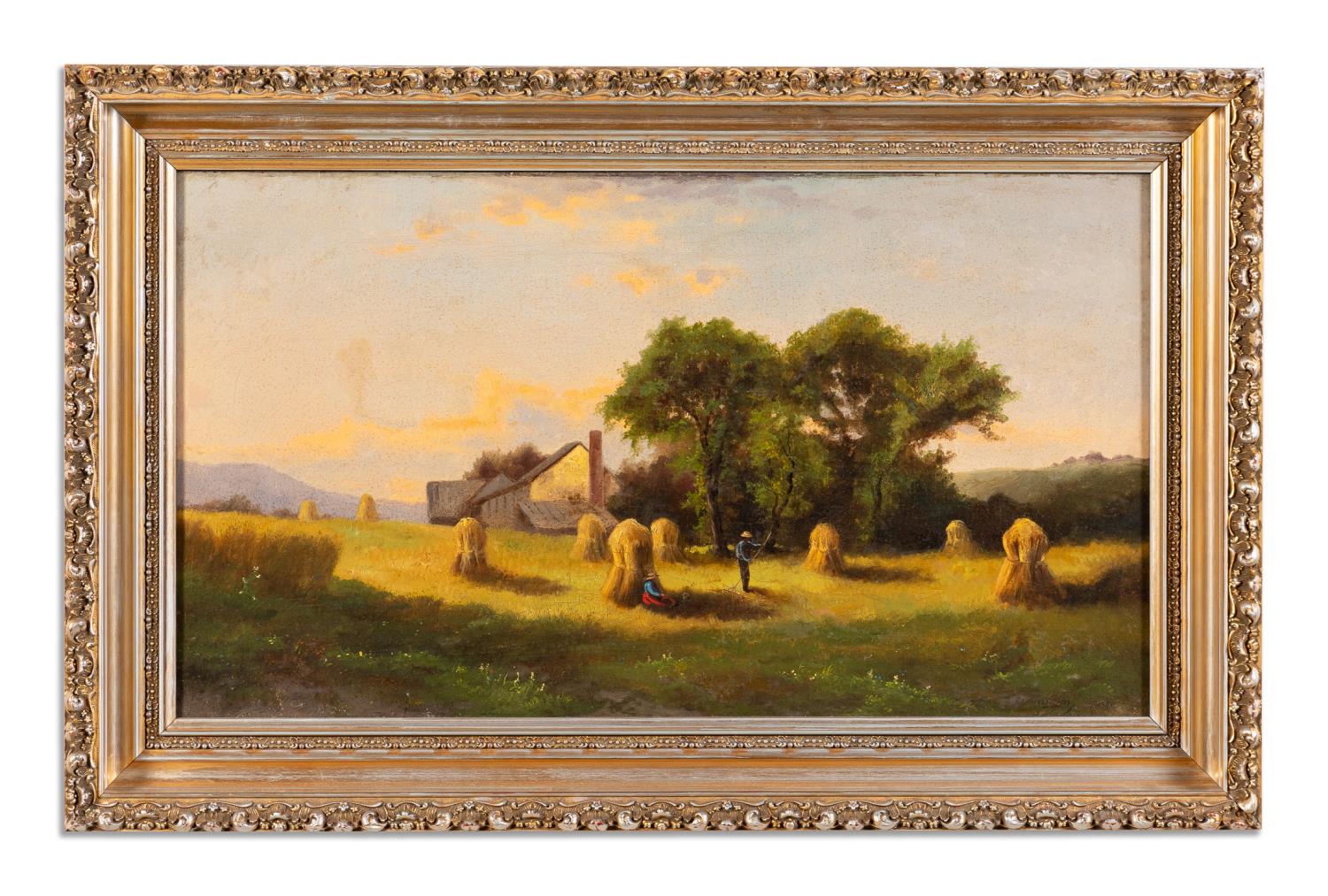 Appraisal: TH C SIGNED REMINGTON OIL ON CANVAS LANDSCAPE Likely S