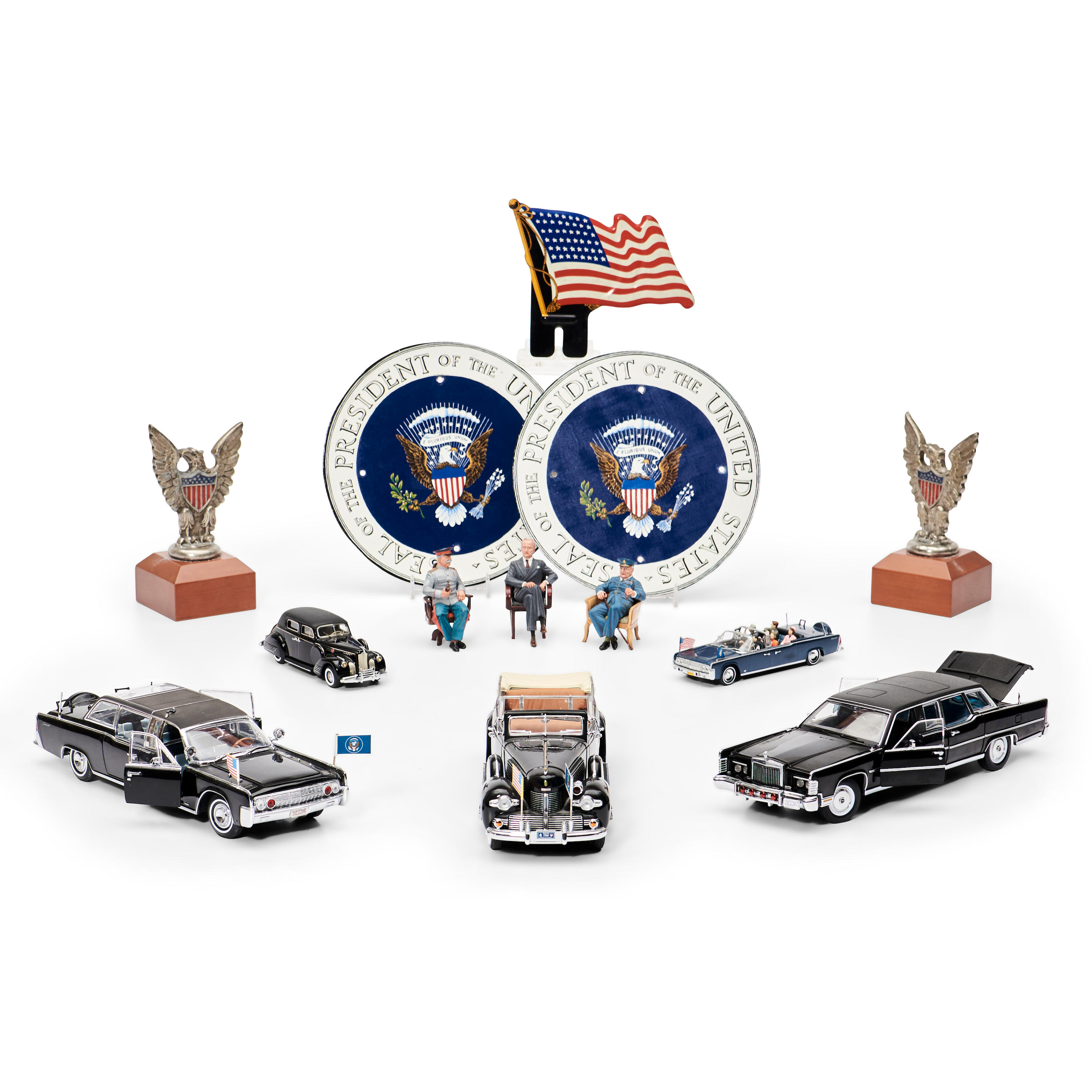 Appraisal: GROUP OF AMERICAN PRESIDENTIAL MEMORABILIA including miniature models of John