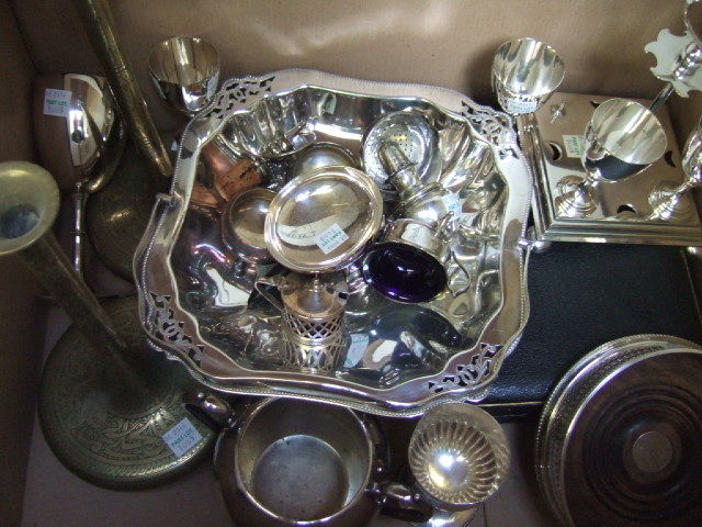 Appraisal: Mostly plated wares comprising a set of six pairs of