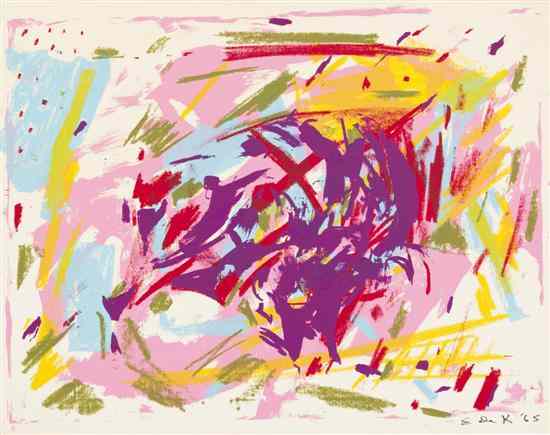 Appraisal: Elaine de Kooning American - Untitled screenprint initialed E de