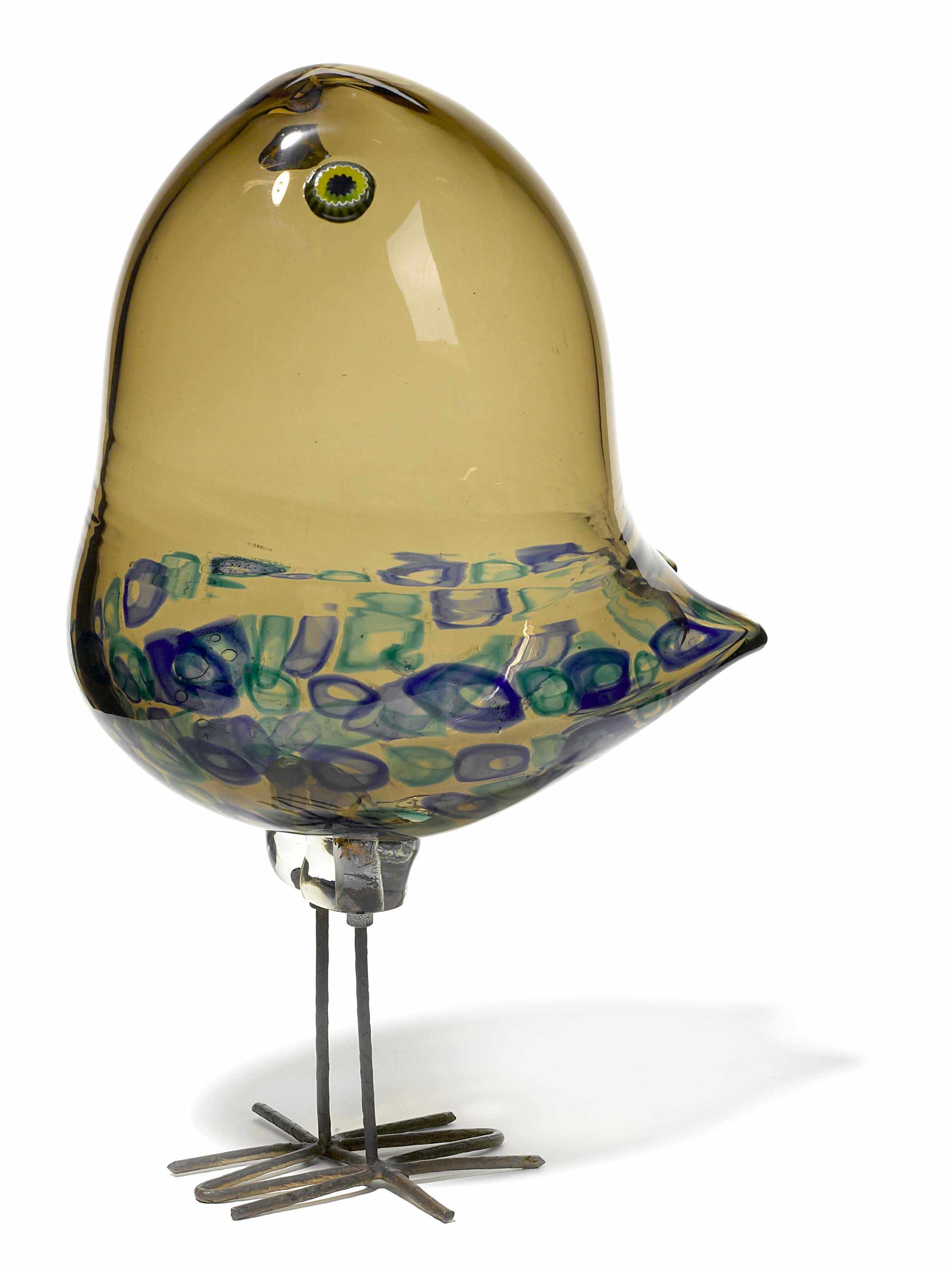 Appraisal: An Alessandro Pianon for Vistosi murrine glass and copper bird