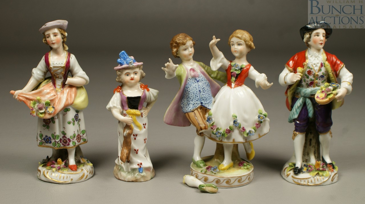 Appraisal: small porcelain figurines Vienna figures of man and woman collecting