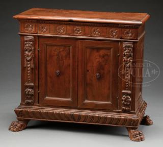 Appraisal: RENAISSANCE REVIVAL CARVED SIDE CABINET RENAISSANCE REVIVAL CARVED SIDE CABINET