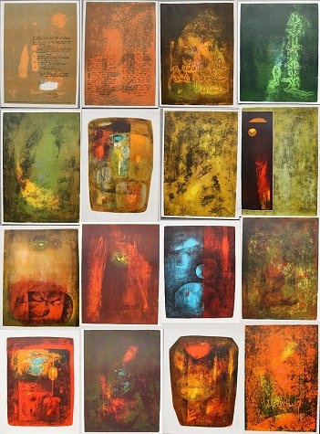 Appraisal: LEBADANG Vietnam - Abstract composition lithographs in a portfolio suite