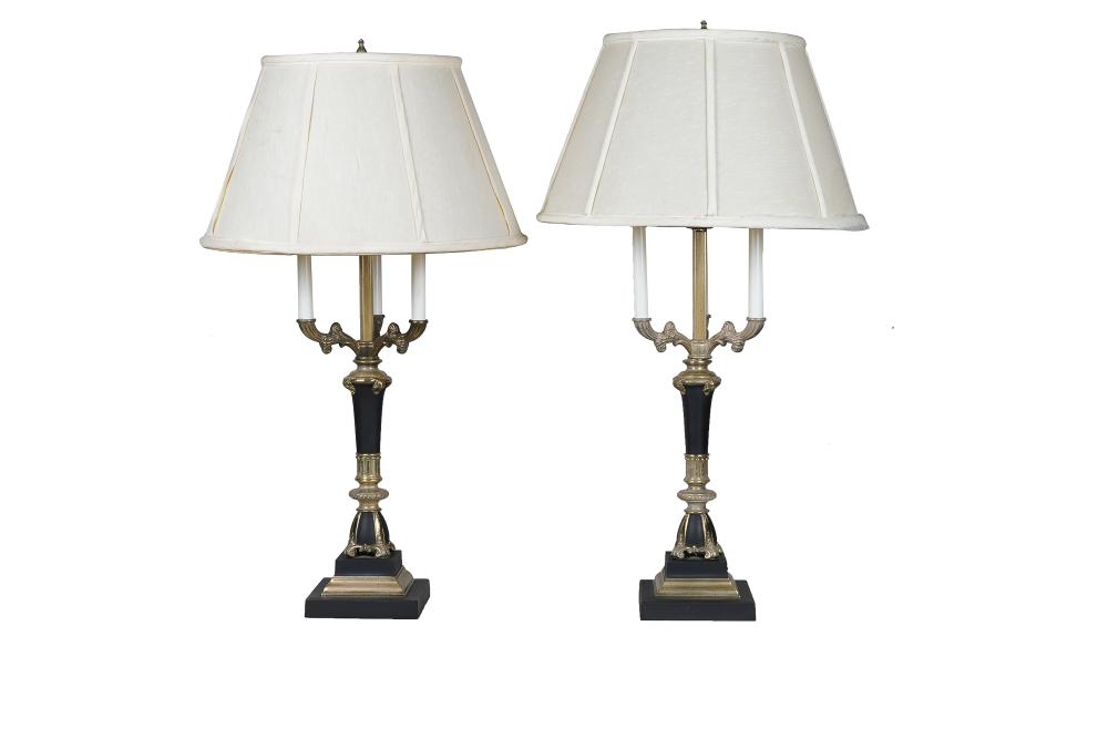 Appraisal: PAIR OF CANDELABRA TABLE LAMPSProvenance The Estate of Barron Hilton