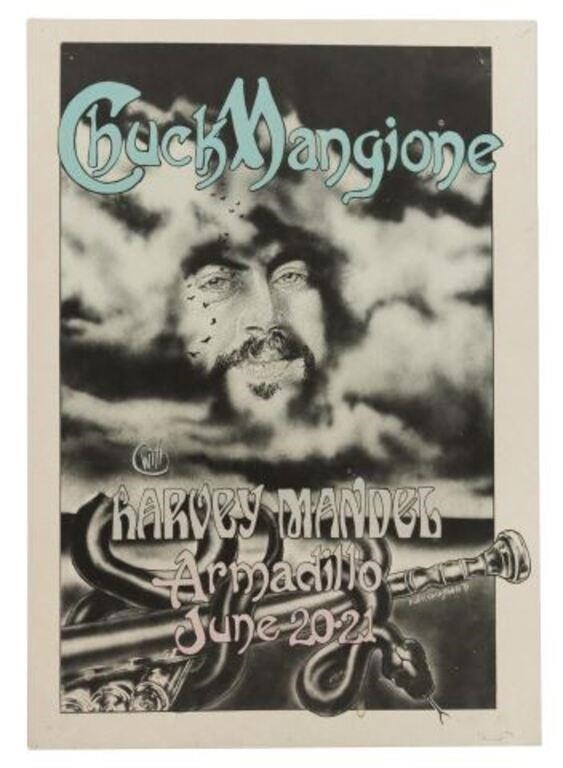 Appraisal: Armadillo World Headquarters Chuck Mangione concert poster featuring Harvey Mandel