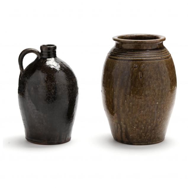 Appraisal: DANIEL SEAGLE - LINCOLN COUNTY NC TWO POTS Alkaline glazed